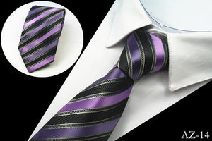 JEMYGINS New Design 100% Silk Men Tie 8cm Striped Classic Business Neck Tie For Men Suit For Wedding Party Necktie Factory Sale