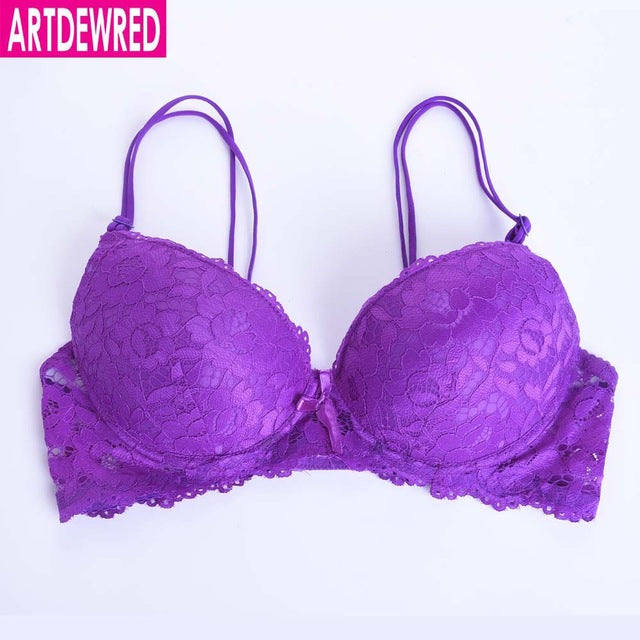 MJUHNHH Push Up Bras for Women,Plus Size Floral Lace Underwire Soft Cup  Everyday Bra (Color : Light purple, Size : 36D) at  Women's Clothing  store