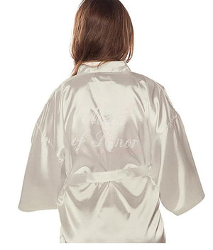 Robe Wedding Bride Women Sleepwear nightwear White Bridal Dress Bathrobe Night dress Home Gown Sleepwear Nightgown Dressing Gow