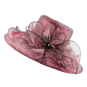 [FLB] Brim Foldable Wedding Dress Church Hats Beach Summer Fashion Hats For Women Gorras Sun Trilby Cap Sun Derby Hat